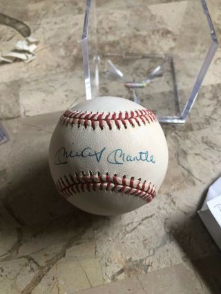 Mickey Mantle Signed American League Baseball