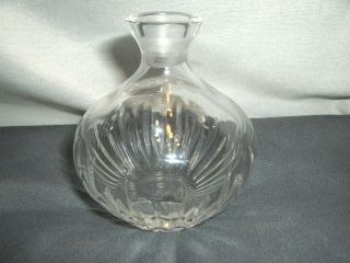 Vintage Waterford Lead Crystal Art Glass Perfume Bottle Heart Stopper Marquis 3