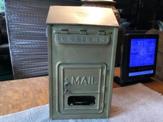 Vintage Corbin Brass Wall Mounted Mail Box With Letters Slot