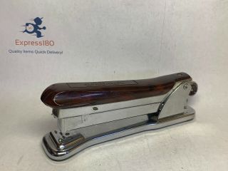(fd) Vintage Ace Liner Stapler Model 502 Brown Bakelite & Chrome Industrial
