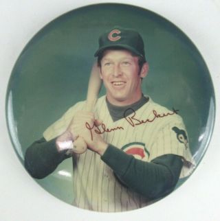 Vintage Glen Beckert Chicago Cubs 3.  5 " Dia.  Pinback Button Circa 1971