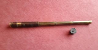 Vintage / Antique Brass And Leather Telescope Broadhurst Clarkson & Co London