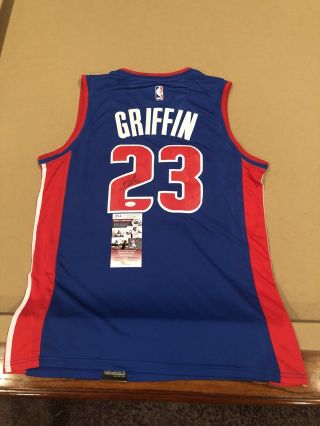 Blake Griffin Signed Custom Detroit Pistons Jersey Clippers Nba Star W/ Jsa