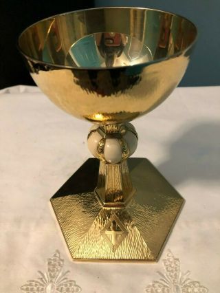 Gorgeous Rare Antique Gold Catholic Church Altar Chalice Made In France