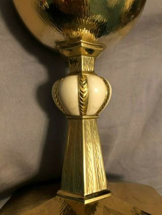 GORGEOUS RARE ANTIQUE GOLD CATHOLIC CHURCH ALTAR CHALICE MADE IN FRANCE 3