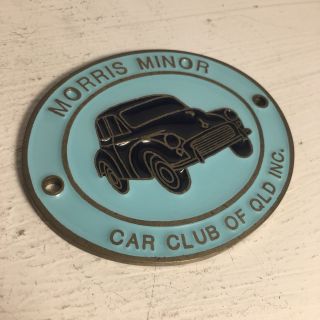 Morris Minor Car Club Of Qld.  Inc Auto Badge Vintage Automobile 264