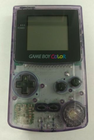 Vintage Nintendo Game Boy Color Console Atomic Purple Cgb - 001