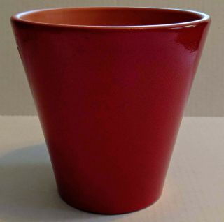 Vintage Smith And Hawken Bright Red Terracotta Pottery Planter Flower Pot