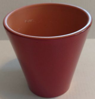 Vintage Smith and Hawken Bright Red Terracotta Pottery Planter Flower Pot 2
