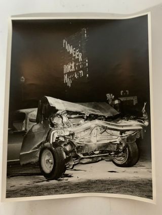 Vintage Horrific Car Accident Crash Orig Vtg Large Format Photograph