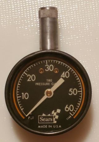 Vintage Sears Air Tire Pressure Gauge Made In Usa