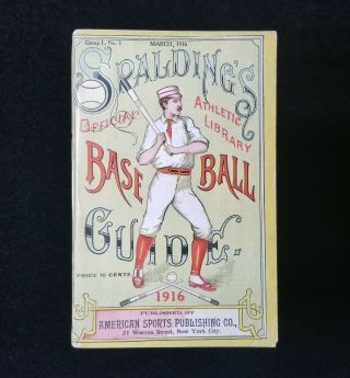 1916 Spalding Guide Antique Baseball Official Athletic Library Vtg Exmt