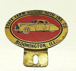Vintage State Farm Mutual Auto License Plate Topper