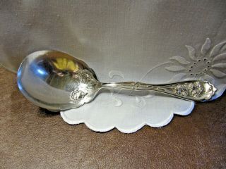 Vintage Wr William Rogers Large Silver Plate Serving Spoon Carnation Pattern Usa