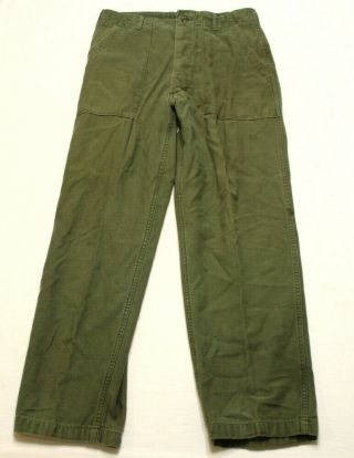 Vintage Military Army Wwii Korean War Button Fly Chino Pants 28x28 Small