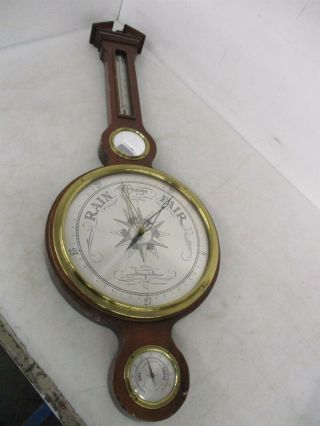 Vintage Airguide 38 " Weather Station Najo Style Barometer/thermometer