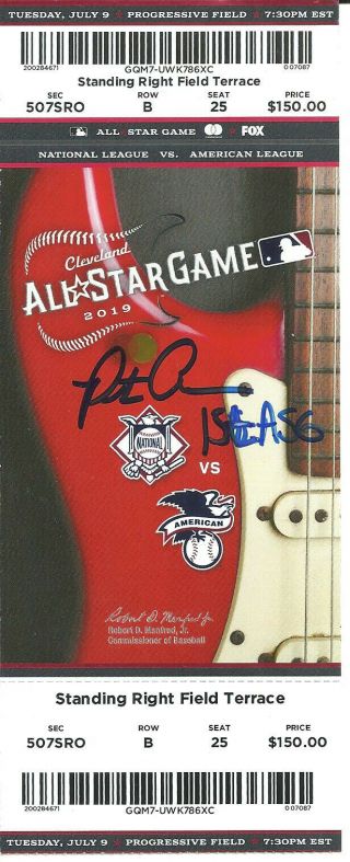 Pete Alonso Auto Signed 2019 All Star Game Ticket W 1st Asg Insc Mets Mlb Auth