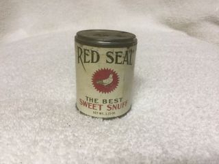 Vintage (nos) Red Seal Sweet Snuff Tin,  Nashville,  Tn