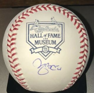 Yadier Molina Autographed St Louis Cardinals Hall Of Fame Baseball Jsa Auto
