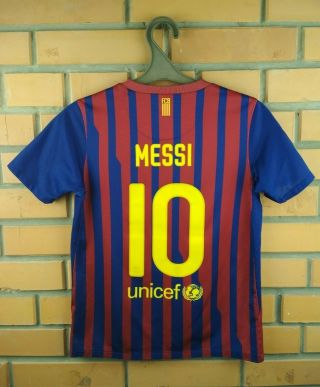 Messi Barcelona Kids Jersey 10 - 12 Y.  2011 2012 Home Shirt Soccer Football Nike