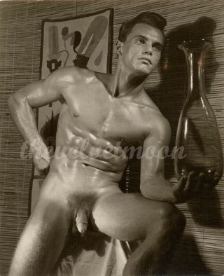 Vintage Male Nude - Handsome Lean Tabby Anderson By Ralph Kelly Brilliant Light