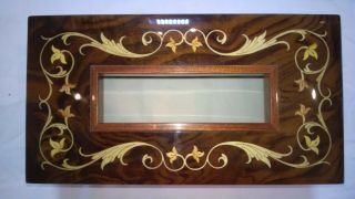 Vintage Handmade Wood And Resin Tissue Box Holder Made In Sorrento Italy Inlaid