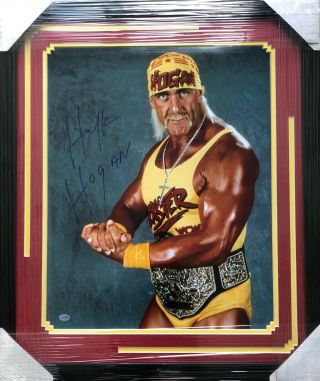Hulk Hogan Autographed Signed 16x20 Framed Wwe W/