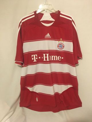 Adidas Fc Bayern Munchen Soccer Climacool Red White Jersey Size Mens 2xl
