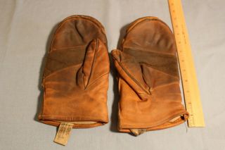 Vintage Pair Lineman Wells Lamont Large Leather Work Mittens