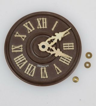 Cuckoo Clock Face Dial And Hands Vintage 3.  5  Face