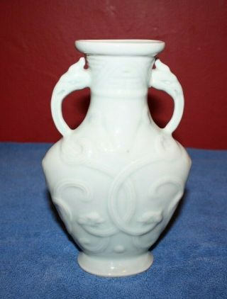 Antique Chinese Celadon Vase with Phoenix Head on Handles 2