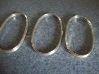 3 Oval Embroidery Hoops Size 9 " Metal Vintage Guc Tension