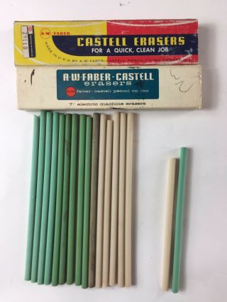 15 Count Vintage Faber - Castell 7 " Electric Machine Erasers (75)