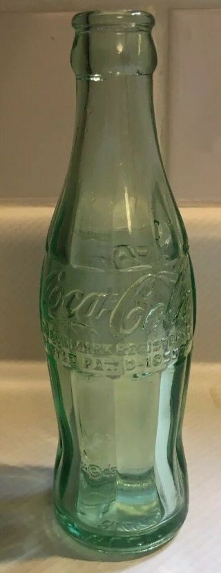 Vintage 1948 Green Coca - Cola 6 Oz Bottle Bloomington,  Il Patent D Embossed