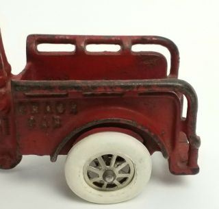 RARE ANTIQUE HUBLEY RED CAST IRON INDIAN MOTORCYCLE CRASH CAR NR 3