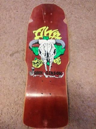 Vintage Alva John Gibson Tex 1987 Skateboard