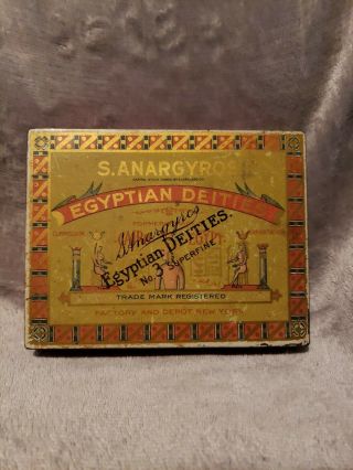 Vintage Cigarette S.  Anargyros Metal Tin