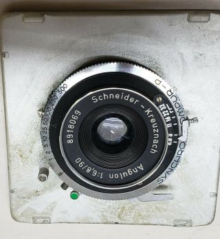 Vintage Synchro - Compur Shutter Schneider - Kreuznach Angulon 6.  8 90 Mm Lens