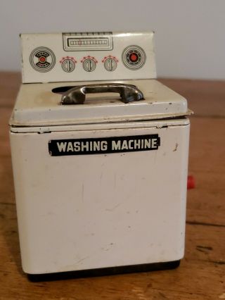 Miniature Vintage Tin Toy Washing Machine Japan