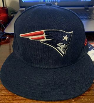Era 59fifty Fitted Hat Nfl England Patriots Size 7 1/4 Pre - Owned