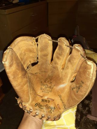 Vintage Mickey Mantle Triple Crown Winner Mm9 Rawlings Baseball Glove 1950 