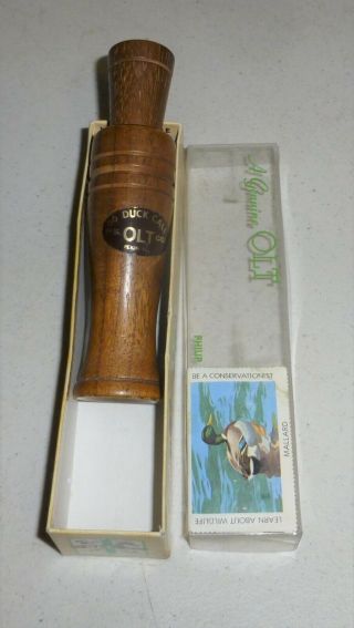 P.  S.  Olt Co.  Pekin,  Ill Vintage Model 66 Wooden Duck Call W/box