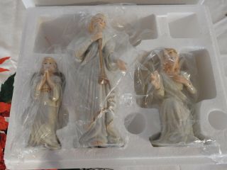 Vintage Lenox " The Angles " Classic Nativity Scene Porcelain Figurines 1995 Nib