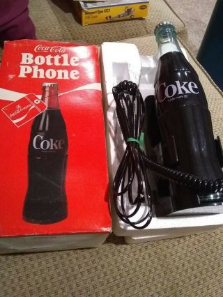 Vintage 1983 Coca Cola Coke Bottle Advertising Phone - Telephone