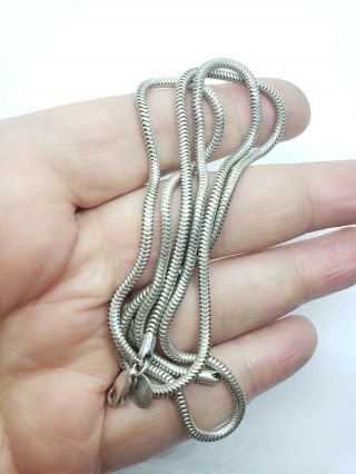 Vintage Sterling Silver ESPO 2 mm Snake Chain Necklace 24 