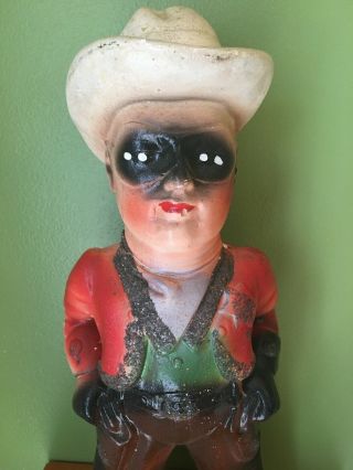 Vintage The Lone Ranger Carnival Chalk Ware 1950s Carnival Prize Statue Doll
