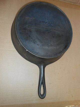 Antique 19th Century Cast Iron Skillet W/ Bridge Mark 10 1/2  Frying Pan