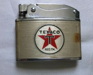 Vintage Kay - Cee Automatic Lighter Texaco Service Montmagny Quebec