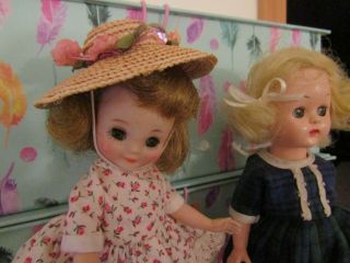 Vintage 8 " American Character Tiny Betsy Mccall Doll And Another 8 " Doll