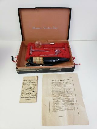 Vintage 1926 Antique Vintage Master Violet Ray  Quake Quackery Medical